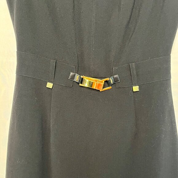 Calvin Klein Buckled Sheath Little Black  Short Dress - Picture 7 of 13